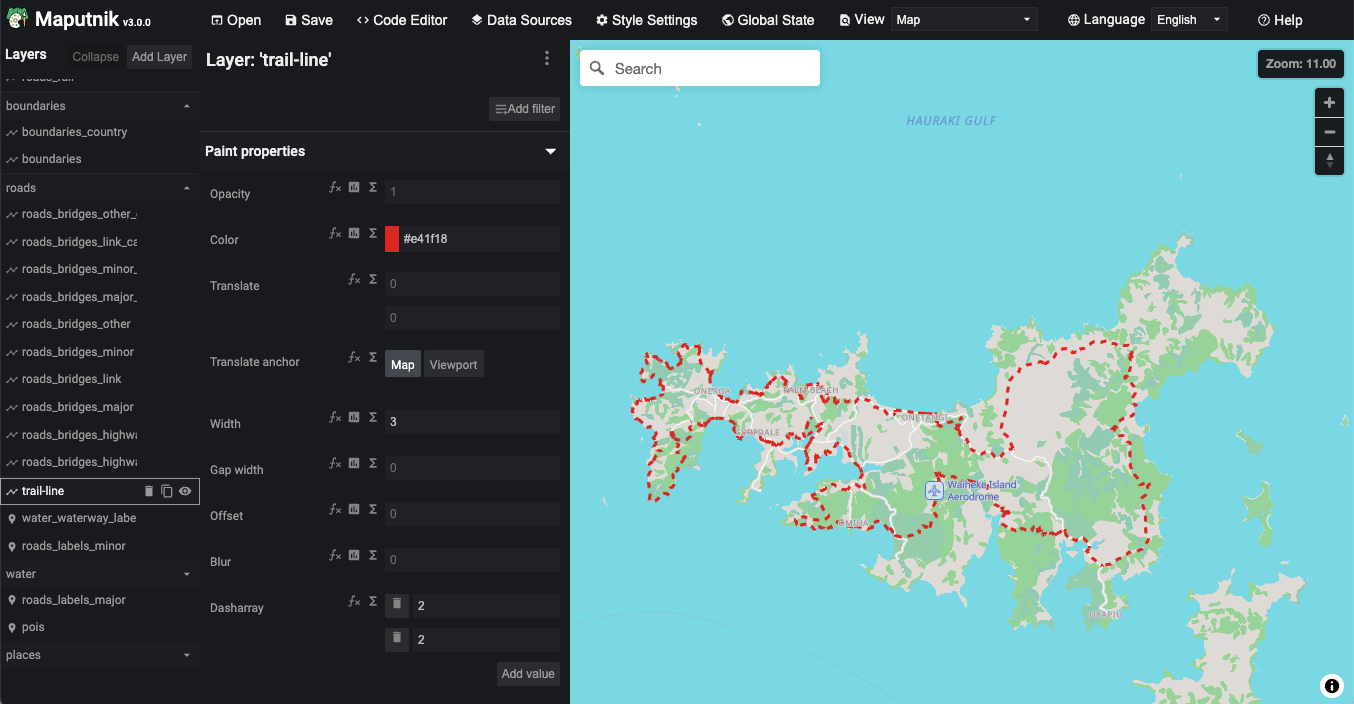 Map preview showing expected result at this stage